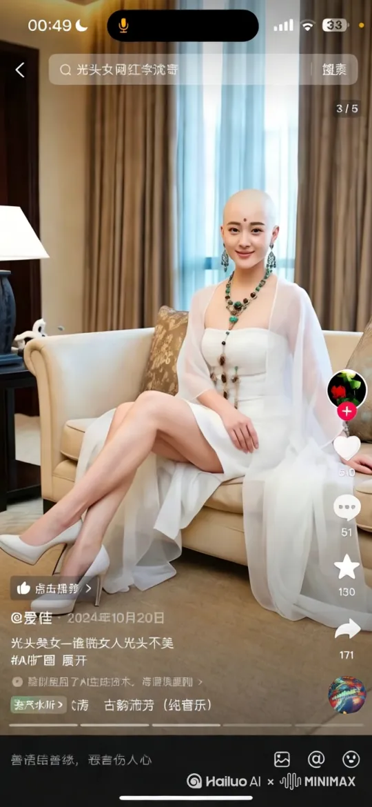 长出哪吒的两个丸子头，然后敖丙和他拥抱 by Hailuo AI Video Generator