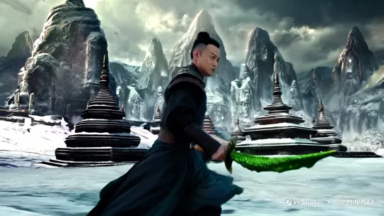 ### 《天狼五剑士特别篇:天狼战记》之《收服孔雀明王》剧情脚本
---
#### 场景一:明王之地
**画面描述**: 苍龙剑士**关彬**只身一人来到传说中的**明王之地**。此处雪山连绵,佛塔林立,但空气中弥漫着一种阴森的气息,毫无神圣之感。
**关彬**(内心独白):
“此处看似神圣,却暗藏杀机。看来,孔雀明王并非易与之辈。”
**动作描述**:
关彬手持**青龙偃月刀**,步伐稳健,目光如炬。突然,一个修罗怪人从暗处跳出,举剑劈来。
**关彬**(大喝一声):
“来得好!”
**动作描述**:
关彬迅速挥动青龙偃月刀,挡住劈来之剑,顺势一掌推出,将那小妖击倒在地。
**画面描述**:
紧接着,又接连来了几个怪人,关彬毫不畏惧,挥舞着青龙偃月刀,冲向怪人。
**动作描述**:
- **拳出如流星**:关彬的拳头快如流星,击倒一个又一个怪人。
- **掌出如疾风**:他的掌风如同疾风,将怪人震退。
- **快腿似闪电**:关彬的腿法快如闪电,踢倒一片。
- **挥刀如青龙**:青龙偃月刀在他手中如同一条青龙,舞得虎虎生风。
**画面描述**:
没有几下,关彬便将那群怪人打翻在地。
---
#### 场景二:修罗孔雀明王孔姬的洞府
**画面描述**:
修罗孔雀明王**孔姬**正在洞府内梳妆,镜中映出她绝美的容颜,但眼神中却透出一丝冷酷。
**小妖**(慌慌张张地跑进来):
“小主,不好了!有个穿一身绿的杂碎打进来了!”
**孔姬**(冷笑一声):
“哦?竟有人敢来挑战我孔雀明王?有趣。”
**动作描述**:
孔姬放下手中的梳子,缓缓起身,眼神中透出一丝杀意。
**孔姬**(对众小妖下令):
“传令下去,集合所有兵力,本座要亲自会会这个‘绿衣杂碎’。”
---
#### 场景三:明王之地战场
**画面描述**:
关彬继续深入明王之地,面前出现了一众手持怪异兵刃的怪人。
**动作描述**:
关彬飞身跃起,使出“苍龙无影脚”,接连踢倒一排又一排的怪人。
**画面描述**:
紧接着,他运力于手掌,猛力推出,使出“苍龙烈风掌”,掌风犹如一条青龙,将怪人掀翻在地。
**动作描述**:
关彬旋风般挥舞青龙偃月刀,将再次涌来的怪人如同秋风扫落叶一般一一击倒。
**画面描述**:
那场景叫一个壮观,怪人纷纷倒地,鲜血染红了雪地。
**孔姬**(冷笑):
“果然有点本事,但在我孔雀明王面前,你也不过是螳臂当车。”
**关彬**(目光坚定):
“孔雀明王,今日我关彬定要收服你,为民除害!”
---
#### 场景四:决战
**画面描述**:
孔姬飞身而起,化作一只巨大的孔雀,展开五彩斑斓的尾羽,向关彬扑来。
**动作描述**:
关彬毫不畏惧,挥舞青龙偃月刀,与孔姬展开激烈的对决。
**画面描述**:
刀光剑影,掌风呼啸,两人在空中展开了一场惊心动魄的激战。
**最终结局**:
经过一番苦战,关彬终于找到孔姬的破绽,一刀斩下,孔姬化作一道青烟,消失在空气中。
**关彬**(长舒一口气):
“孔雀明王已除,明王之地终于重归宁静。”
---
### 结尾
**画面描述**:
关彬站在明王之地的最高处,俯瞰着这片被鲜血染红的土地,心中感慨万千。
**关彬**(内心独白):
“江湖路远,妖魔横行,但我关彬定会继续前行,守护这片大地。”
---
### 后续预告
**画面描述**:
关彬转身离去,消失在茫茫雪山中。
**旁白**:
“孔雀明王虽除,但江湖风云再起,天狼五剑士的传奇仍在继续。”
---
### 角色介绍
- **关彬**:天狼五剑士之一,苍龙剑士,性格刚毅,武功高强。
- **孔姬**:修罗孔雀明王,美丽而冷酷,武功高强,擅长幻术。
---
### 场景设定
- **明王之地**:雪山连绵,佛塔林立,但充满阴森气息。
- **孔姬的洞府**:位于明王之地的深处,装饰华丽,但暗藏杀机。
---
### 动作设计
- **苍龙无影脚**:关彬的绝技之一,腿法快如闪电。
- **苍龙烈风掌**:关彬的绝技之一,掌风如龙,威力巨大。
---
### 音乐与音效
- **背景音乐**:激昂的交响乐,营造出紧张激烈的氛围。
- **音效**:刀剑碰撞声,掌风呼啸声,怪人惨叫声。
---
### 结尾语
**旁白**:
“天狼五剑士的传奇仍在继续,江湖风云再起,敬请期待下一集。”
--- by Hailuo AI Video Generator