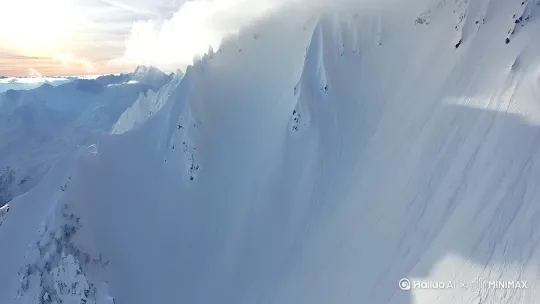 雪山无人机远镜 by Hailuo AI Video Generator