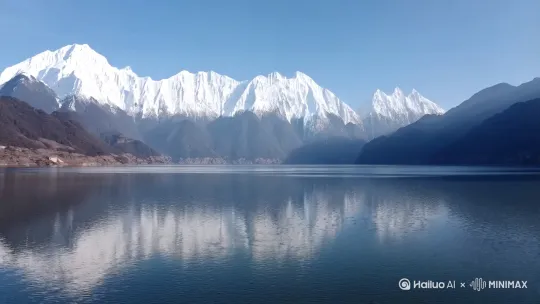 （画面切换至苍山雪顶与洱海相映） by Hailuo AI Video Generator