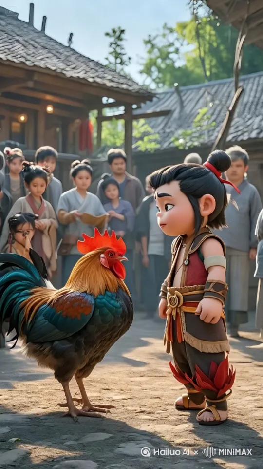 烈日高悬，古旧的练武场黄沙飞扬。“啪”的一声，一块碎石被劲风震得粉碎，昭示着这场较量的激烈。
 
身着黑色劲装的陈风，身形如电，率先发难。他一个箭步欺身而上，右拳裹挟着呼呼风声，直逼对手赵岳面门。赵岳毫不慌乱，侧身一闪，同时左臂横档，精准地格挡住陈风这凌厉一击。紧接着，赵岳猛地沉腰，左腿如同一杆钢鞭，带着千钧之力扫向陈风下盘。
 
陈风反应极快，脚尖轻点，身体拔地而起，在空中一个漂亮的翻身，轻松避开赵岳的扫腿。落地瞬间，他顺势一个旋踢，右腿如同一把锋利的战斧，向着赵岳脖颈砍去。赵岳眼神一凛，迅速抬起双臂交叉护在身前，硬接了这一脚。巨大的冲击力让赵岳连退数步，脚下的地面都被踏出两道深深的脚印。
 
然而赵岳并未就此示弱，趁着陈风攻击稍歇，他大喝一声，双掌快速舞动，掌影翻飞，如同一群穿梭的蝴蝶，又似密不透风的罗网，向着陈风笼罩过去。陈风左躲右闪，身形灵活得如同一只猿猴，在赵岳的掌影中穿梭自如。瞅准一个破绽，陈风猛地矮身，一记凶狠的膝撞攻向赵岳腹部。赵岳躲避不及，只能用双手死死护住腹部。这一撞力量惊人，赵岳被撞得向后飞出数米，重重地摔在地上。
 
但赵岳咬着牙，迅速起身，抹了一把嘴角的血迹，眼中战意更浓。他深吸一口气，摆开架势，准备发起新一轮的攻击。而陈风也严阵以待，两人的目光在空中交汇，仿佛迸射出激烈的火花，练武场上的气氛剑拔弩张，让人不禁屏住呼吸，期待着接下来更加精彩的对决。 by Hailuo AI Video Generator