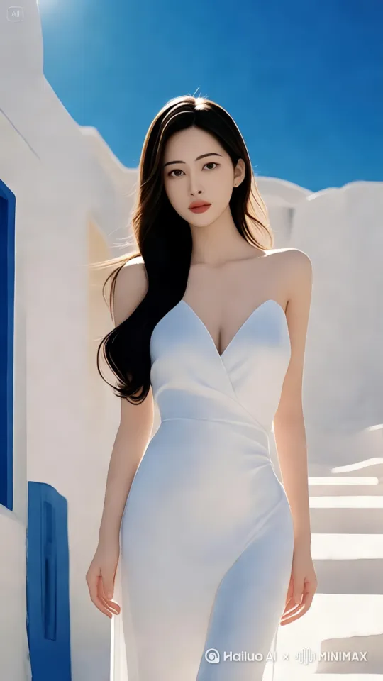 美女像仙女一样飞向空中，轻松地在空中滑行，双臂向两侧展翅，头部向前，飞行时双腿伸直。但俯卧状态。，捕捉平滑水平飞行的感觉。头发，衣服随风摇摆。                                             下面有麦田，村庄等。运动模糊和光迹增强了速度感和流畅性。快速移动。 by Hailuo AI Video Generator
