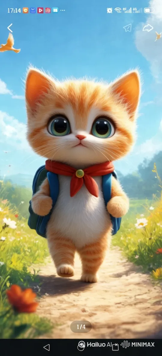小猫走路唱歌 by Hailuo AI Video Generator