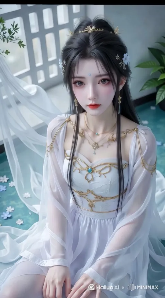 楚楚可怜，表情娇羞， by Hailuo AI Video Generator