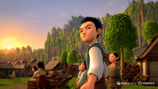 在灵幻大陆边缘的一个小村落里，生活着一个名叫林风的少年。他自幼父母双亡，靠着村民们的接济长大。林风性格坚毅，对生活充满希望，虽然日子过得清苦，但他心中一直怀揣着一个梦想，那就是走出小村，看看外面广阔的世界。
 
这日，林风像往常一样去村后的山林中砍柴。当他走进山林深处时，突然听到一阵奇异的声响。顺着声音的方向寻去，他发现了一个散发着柔和光芒的山洞。好奇心作祟，林风小心翼翼地走进山洞。
 
山洞内，墙壁上刻满了奇怪的符文，在光芒的映照下闪烁着神秘的光彩。山洞中央摆放着一块巨大的石头，石头上躺着一把古朴的长剑。长剑剑柄镶嵌着一颗蓝色宝石，剑身隐隐散发着一股若有若无的灵力波动。
 
林风刚一靠近长剑，宝石光芒大盛，一股强大的力量涌入他的身体。林风只感觉脑海一阵轰鸣，无数信息如潮水般涌来。这些信息中包含着一些古老的灵术修炼方法以及关于这片大陆的隐秘历史。
 
原来，灵幻大陆曾经是一个灵力充沛、强者辈出的世界，但一场突如其来的黑暗灾难席卷大陆，许多强大的灵者在灾难中陨落，大陆也因此陷入了混乱与衰败。而这把长剑，是一位上古灵者留下的遗物，它一直在等待有缘人，希望能有人继承其力量，拯救这片大陆。
 
林风被这些信息震撼得久久不能回过神来。当他终于清醒时，发现自己的身体发生了奇妙的变化，体内竟然产生了灵力的流动。他试着按照信息中记载的方法运转灵力，成功施展了一个简单的灵术——清风术。只见一阵微风在他掌心汇聚，这神... by Hailuo AI Video Generator
