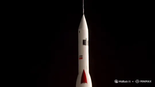 《中国航天·星辰征途》15秒宣传片脚本**

---

**[0-3秒] 开场标语**  
（黑屏中金属撕裂声炸响，猩红色粒子汇聚成汉字）  
**“星辰大海，神话正在成为代码！”**  
（背景音：史诗级交响乐骤起，低频震动穿透耳膜）

---

**[3-12秒] 科幻大片风格叙事**  
- **镜头1**（3-5秒）：  
（俯冲视角）长征十号火箭烈焰撕裂夜空，推进器喷口粒子特效如龙鳞闪烁，旁白低沉：“这里，没有重力能束缚野心。”  
- **镜头2**（5-7秒）：  
（第一人称视角）航天员指尖划过月球表面，黑色玄武岩迸发蓝色数据流，头盔面罩反射地球轮廓，机械音响起：“伏羲算力已加载，月壤含氧量17.3%。”  
- **镜头3**（7-9秒）：  
（广角镜头）千帆星座卫星矩阵同步展开金色太阳能板，地面上海陆特写：牧羊人举北斗终端导航，沙漠瞬间铺满绿色光网。电子女声：“每一克推力，都在改写人类基线。”  
- **镜头4**（9-12秒）：  
（高速剪辑）空间站机械臂抓取陨石样本/虚拟人“悟空”全息投影操控深空探测器/天问二号切开小行星核心，金色岩浆喷涌成汉字“炎黄”。旁白骤停，留白中响起瓷器碎裂声。  

（背景音效：电子脉冲音渐强，混合古琴泛音与量子计算机嗡鸣）

---

**[12-15秒] 金句升华**  
（画面突静，黑屏中浮现白色篆体）  
**“你的代码，将刻入星辰。”**  
（“星辰”二字崩解为长征十号飞行轨迹，最终定格成LOGO：中国航天·2030载人登月计划）  
（背景音乐：交响乐高潮叠加童声合唱《东方红》变调）  

---

**音乐设计**  
- 前3秒：Hans Zimmer风格重低音+敦煌古筝采样  
- 中间9秒：混合《银翼杀手2049》电子音色与三星堆文物震动频率  
- 结尾3秒：AI生成人声吟唱《诗经·小雅》+航天器无线电杂讯   by Hailuo AI Video Generator