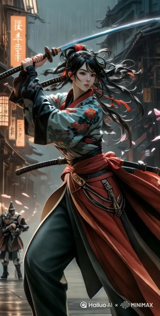 [推出,上升,下摇]挥刀砍杀 by Hailuo AI Video Generator