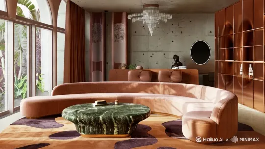 左环移，变焦推进 by Hailuo AI Video Generator