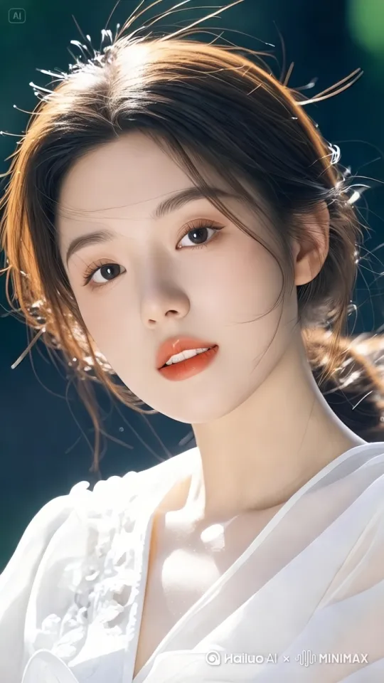 [推进,右摇]镜头，眨眼， by Hailuo AI Video Generator