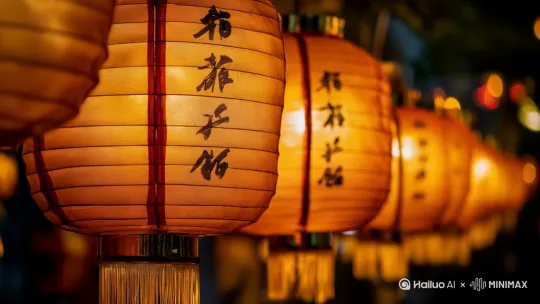 灯笼随风摇曳 by Hailuo AI Video Generator