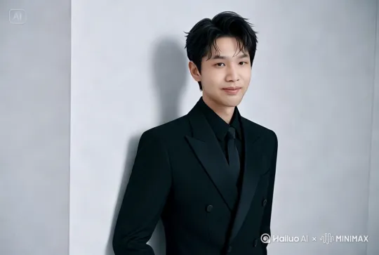 一只帅气男人在巨大树干的空洞中，他坐在厨房餐桌旁吃早餐，比熊拿起盘子里的面包大口的吃进嘴里，动作自然流畅，电影质感，电影效果。[右移,左摇,跟随] by Hailuo AI Video Generator