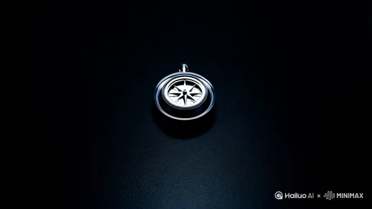 黑底浮现旋转指南针，血色标题"中国百慕大"由远及近，雷电特效划过屏幕（背景音：闷雷声渐强）
--> "暴雨中的指南针特写，血色标题伴随闪电动态浮现" by Hailuo AI Video Generator