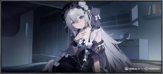 一个女孩害羞着盯着屏幕 by Hailuo AI Video Generator