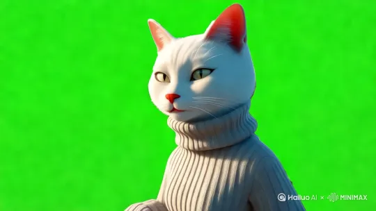 母猫对着镜头生气的说话[固定镜头] by Hailuo AI Video Generator