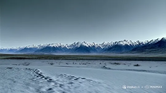 千山鸟飞绝，万径人踪灭。孤舟蓑笠翁，独钓寒江雪 by Hailuo AI Video Generator
