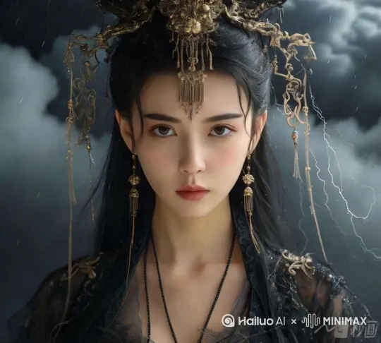 镜头缓慢前推，高冷御姐缓慢的转头，眨眨眼。画面主体动态呈现，动作自然流畅，融合，过程丝滑而匀速，符合逻辑，极致细节，镜头跟拍，超真实动态捕捉，不模糊，高质量，没有瑕疵。 by Hailuo AI Video Generator