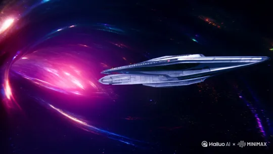 星际战舰穿越虫洞 by Hailuo AI Video Generator