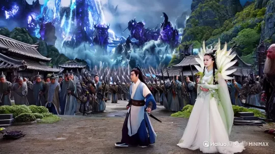 山海奇志

故事背景：

故事设定在远古时期，人、神、妖三界并立，纷争不断。天地初开，灵气充沛，孕育出无数神奇的生灵和强大的力量。但这份力量也引来了各方的觊觎，三界之间战火纷飞，百姓苦不堪言。

主要人物：

1. 凌羽：主角，一位年轻的人族侠士，勇敢善良，拥有极高的武学天赋，但因身世神秘，一直在寻找自己的身世之谜。他立志要结束三界纷争，让天下百姓过上太平日子。

2. 灵瑶：神秘的神族少女，美丽善良，拥有治愈和操控自然之力的能力。她因触犯天条被放逐人间，与凌羽相遇后，决定帮助他完成使命。

3. 夜枭：妖族首领，野心勃勃，妄图统一三界，成为天下霸主。他阴险狡诈，擅长使用黑暗法术，手下有众多妖兵妖将。

4. 玄风长老：人族长老，德高望重，对三界的历史和秘密了如指掌。他是凌羽的师父，一直在暗中支持他，为他指引方向。

故事大纲：

第一幕：初出茅庐

• 时长：0:00-15:00

• 画面：宁静的人族村落，凌羽正在跟随师父玄风长老修炼武功。突然，一群妖族来袭，烧杀抢掠，村民们死伤惨重。凌羽愤怒不已，挺身而出，与妖族展开激烈战斗。但他毕竟年轻，寡不敌众，就在他陷入困境时，灵瑶出现，使用自然之力击退了妖族。

• 对话

• 凌羽（愤怒）：“你们这些妖族，为何要伤害无辜百姓！”

• 夜枭（冷笑）：“人族的地盘，迟早都是我的，这些人不过是蝼蚁罢了！”

• 灵瑶（温柔）：“你没事吧？我来帮你了。”

• 情节与冲突：凌羽初遇妖族，见识到他们的残暴，决心要为百姓报仇。灵瑶的出现带来转机，两人结下不解之缘。

• 场景：人族村落，战场硝烟弥漫。

第二幕：身世之谜

• 时长：15:00-30:00

• 画面：凌羽和灵瑶回到村子，玄风长老告诉凌羽，他的身世与一个古老的传说有关。据说，在很久很久以前，天地初开，有一位强大的英雄，他拥有拯救三界的力量。但他在一场大战后失踪了，只留下了一个孩子，这个孩子就是凌羽的父亲。而凌羽身上，可能继承了父亲的力量。为了寻找身世之谜，凌羽决定踏上征程，前往神秘的昆仑山，那里可能藏着解开他身世的秘密。

• 对话

• 玄风长老（严肃）：“羽儿，你的身世非同小可，这关乎到三界的命运。你一定要去昆仑山，找到真相。”

• 凌羽（坚定）：“师父，我一定会的。我要为父亲报仇，也要结束这三界的纷争！”

• 灵瑶（微笑）：“我陪你一起去，我们一定能找到答案。”

• 情节与冲突：凌羽得知自己的身世，决定踏上寻找真相的旅程。但前方充满未知和危险，他们能否安全到达昆仑山？

• 场景：人族村落，长老的屋内，气氛凝重。

第三幕：昆仑险境

• 时长：30:00-45:00

• 画面：凌羽和灵瑶历经千辛万苦，终于来到了昆仑山。昆仑山常年积雪，地势险峻，还有各种守护神兽。他们在山中遇到了重重困难和危险，但凭借着凌羽的勇气和灵瑶的智慧，一次次化险为夷。在寻找的过程中，他们发现了一个神秘的洞穴，洞穴中隐藏着一个巨大的秘密。

• 对话

• 凌羽（警惕）：“小心，这里似乎有危险。”

• 灵瑶（点头）：“我感觉到了一股强大的力量，就在前面。”

• 守护神兽（咆哮）：“擅闯昆仑山者，死！”

• 情节与冲突：凌羽和灵瑶在昆仑山遭遇各种险境，与守护神兽战斗，面临生死考验。

• 场景：昆仑山，冰天雪地，神秘洞穴。

第四幕：真相大白

• 时长：45:00-60:00

• 画面：凌羽和灵瑶进入洞穴后，发现了一本古老的典籍，上面记载了他父亲的故事。原来，他的父亲就是那位拯救三界的英雄，但他在与夜枭的祖先战斗中，虽然封印了夜枭的祖先，但自己也身受重伤，最后将力量封印在了凌羽体内。而夜枭为了解开祖先的封印，一直在寻找凌羽。此时，夜枭带着妖兵也来到了昆仑山，他企图抢夺典籍，解开封印。凌羽和灵瑶与夜枭展开了一场惊心动魄的大战。

• 对话

• 夜枭（疯狂）：“把典籍交出来，今天就是你们的死期！”

• 凌羽（愤怒）：“休想！我不会让你的阴谋得逞的！”

• 灵瑶（坚定）：“我们一起，打败他！”

• 情节与冲突：凌羽终于得知自己的身世真相，同时也面临着夜枭的威胁。双方展开大战，局势紧张。

• 场景：神秘洞穴内，战斗激烈，光芒闪烁。

第五幕：决战之巅

• 时长：60:00-75:00

• 画面：凌羽和灵瑶与夜枭的战斗进入白热化阶段。夜枭实力强大，凌羽和灵瑶渐渐不敌。关键时刻，凌羽激发了体内的力量，变得无比强大。他与灵瑶配合默契，终于打败了夜枭，解除了三界的危机。

• 对话

• 凌羽（怒吼）：“受死吧，夜枭！你的野心到此为止了！”

• 夜枭（绝望）：“不，我不甘心……”

• 灵瑶（欢呼）：“我们赢了，凌羽！我们终于赢了！”

• 情节与冲突：凌羽和灵瑶在决战中陷入困境，但最终激发力量，战胜夜枭，迎来胜利。
情节与 by Hailuo AI Video Generator