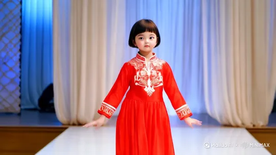 模仿走秀名场面，摆pose，转身，回头，摆pose by Hailuo AI Video Generator