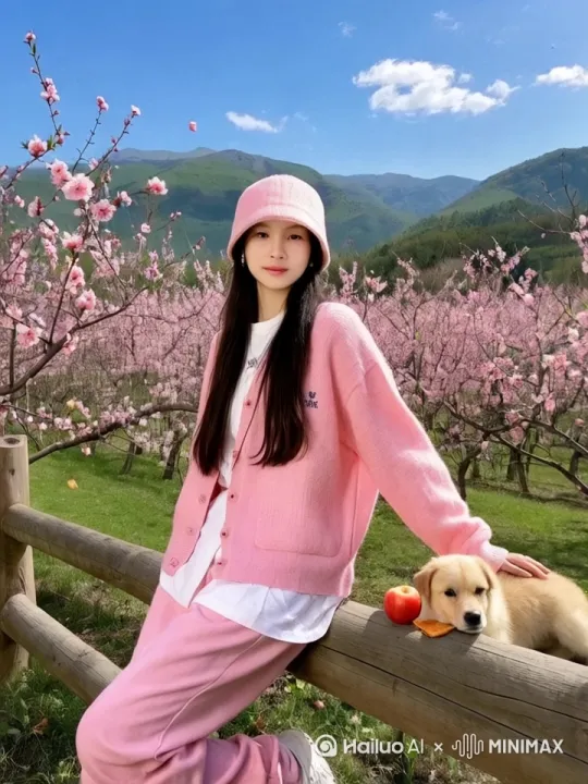小狗看向女孩，亲了女孩的手一下，然后从桌上跳了下来，小女孩和小狗一起离开 by Hailuo AI Video Generator