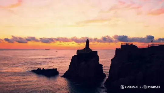 频高清，画面写实，[变焦推进]，海浪不断翻涌 by Hailuo AI Video Generator
