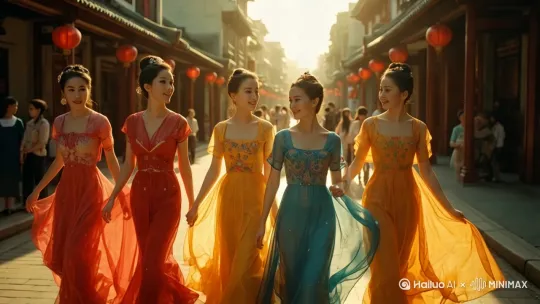 [左移,右摇,跟随]走起来 by Hailuo AI Video Generator