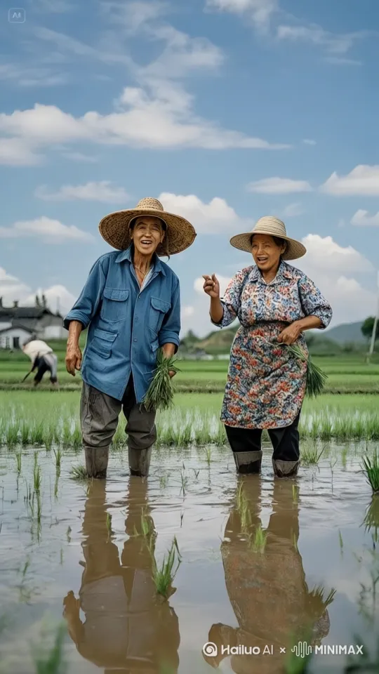 田里突然跳出一只鲸鱼，耕田的村民骑着摩托艇跑了，镜头移动，动态跟随。
 by Hailuo AI Video Generator