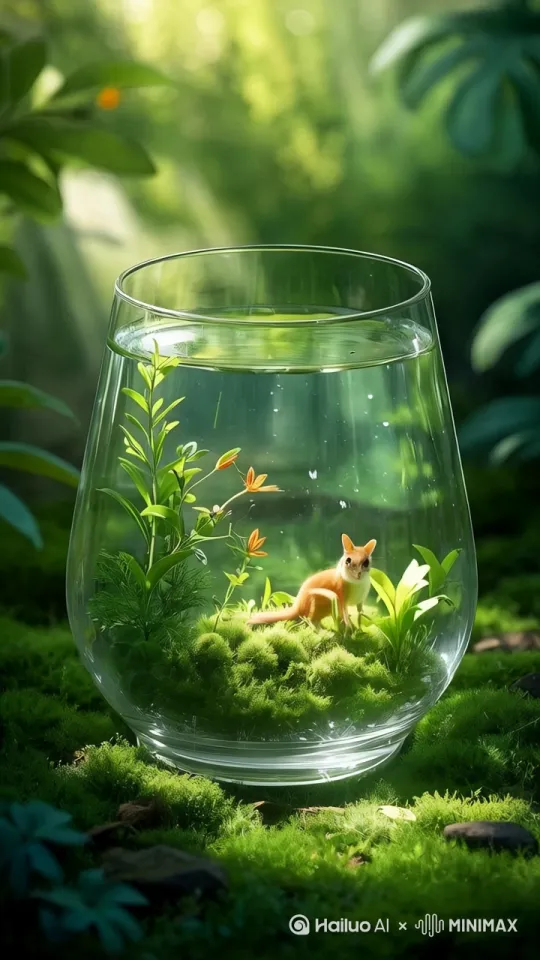 推进，一只张望中的小动物 by Hailuo AI Video Generator