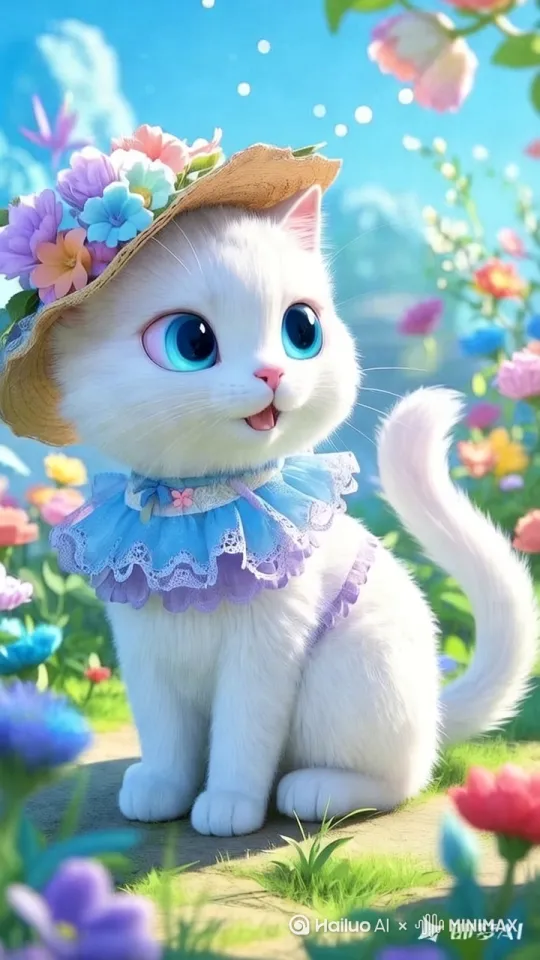 [右移,左摇,跟随]小猫咪在说话 by Hailuo AI Video Generator