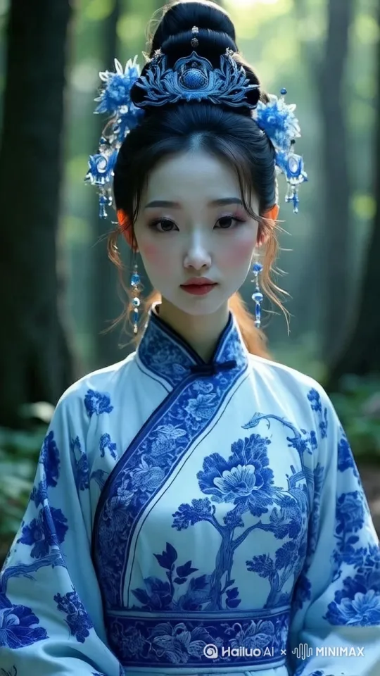 请让她蹲下，展示她的下蹲动作。镜头跟随。 by Hailuo AI Video Generator