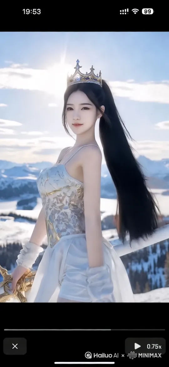 白发仙女，长发飘飘，面容精致，眼神灵动，一身雪白的纱衣，肤白貌美。周身有华光缭绕，仙躯挺秀，亭亭玉立，整个人气质缥缈，绝色容颜，勾人心弦，全身，烟雾，仙气飘飘，写实
仙女下凡，仙气飘飘，头发飘动衣裙耳饰飘动，自然微笑眨眼，镜头环绕，自然光线 by Hailuo AI Video Generator