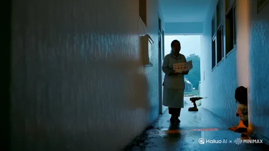 生活总爱在梅雨的季节撕开裂缝，走廊尽头保洁阿姨用方言唱的摇篮曲，我仿佛看到二十岁淋着暴雨追公交的那个姑娘，在隔壁装修队的电钻声中，女儿把不及格的试卷折成纸船放进飘着油花的水洼里，我突然想起，二十年前在玉米地里割猪草，喂蚊子的少女，那时露水打湿的花朵总会说，你会长出翅膀，时光如梭，一切好像刚发生在昨天，历历在目，屏幕前的你是否和我一样也有同感？ by Hailuo AI Video Generator