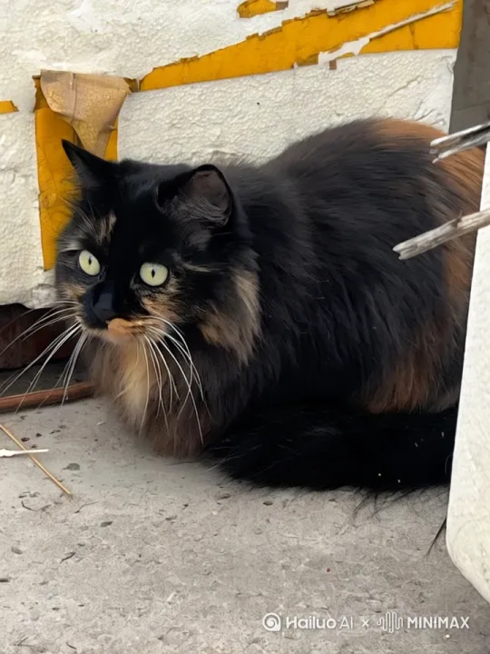 一只穿着羽绒服、戴着护目镜的猫咪，在雪地里奔跑，令人兴奋，充满冬季运动的场景。 by Hailuo AI Video Generator
