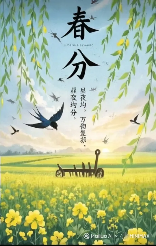 春分来了，人们开始忙碌起来了 by Hailuo AI Video Generator