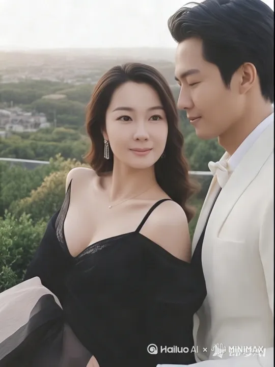 女的主动亲吻男子的脸，中景到特写 by Hailuo AI Video Generator