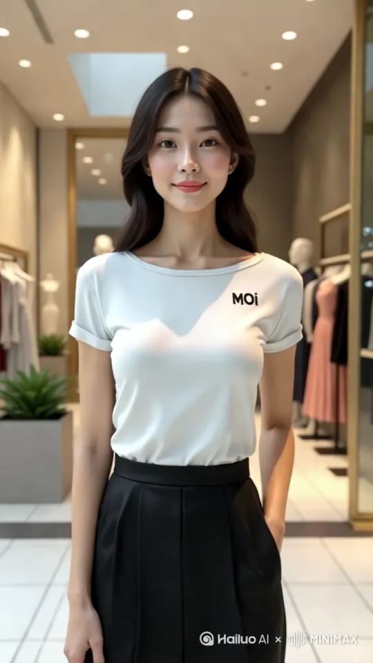 固定镜头，背景完全使用原图背景（无变化）  
- 女性骑长颈鹿从右侧缓步走入画面，长颈鹿步伐优雅，鬃毛轻微飘动  
- 女性突然从长颈鹿背上跃起，慢动作呈现衣袂飘动  
- 女性轻盈落地，双脚触地激起轻微灰尘特效  

**风格：**  
- 电影质感｜史诗感｜动态模糊｜HDR光影  

**镜头语言：**  
- 固定镜头（避免背景穿帮）  
- 慢动作与正常速度结合，节奏感强  

**特效：**  
- 女性跃起时添加逆光光晕  
- 落地时添加少量灰尘粒子特效  
- 确保人物与长颈鹿的色彩与原图背景完美融合 by Hailuo AI Video Generator