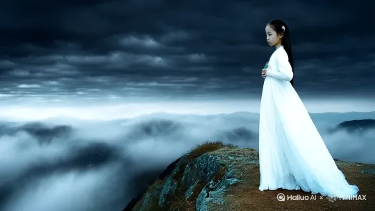 ## 《山海经·异兽录》第一章 青丘有狐

山雨欲来，乌云压得很低。

白芷站在青丘山巅，望着远处翻滚的云海，纤细的手指无意识地摩挲着腰间的玉佩。这是她化形时，师父赐予她的信物，上面刻着"青丘"二字，在昏暗的天光下泛着莹润的光泽。

风起，卷起她雪白的裙裾。白芷嗅到一丝不寻常的气息，那是一种混合着血腥与腐朽的味道，让她浑身的毛发都竖了起来。她下意识地后退一步，却听见身后传来一声轻笑。

"小狐狸，躲什么？"

那声音低沉悦耳，却让白芷如坠冰窟。她猛地转身，看见一个身着玄色长袍的男子立于松枝之上。他生得极美，眉目如画，唇边噙着一抹若有似无的笑意。但最引人注目的是他的眼睛——那是一双金色的竖瞳，在昏暗的天光下泛着妖异的光。

"你......"白芷后退一步，指尖已经凝聚起灵力。她能感觉到对方身上强大的妖力，那是一种她从未见过的、令人心悸的力量。

男子轻盈地落在她面前，玄色长袍在风中猎猎作响。他伸手挑起白芷的下巴，金色的眸子微微眯起："青丘的狐狸，果然名不虚传。这双眼睛，当真是......"他的声音突然顿住，目光落在白芷腰间的玉佩上。

白芷趁机挣脱他的钳制，迅速后退数步。她能感觉到自己的心跳得厉害，后背已经被冷汗浸湿。这个男子给她的感觉太危险了，就像......就像那些传说中以吞噬妖族为乐的凶兽。

"你是......饕餮？"她颤声问道。

男子轻笑一声，金色的眸子闪过一丝玩味："聪明。不过......"他的声音突然冷了下来，"我更想知道，这块玉佩是从何而来。"

白芷还未来得及回答，就听见一声震耳欲聋的咆哮。她惊恐地看见男子的身形开始扭曲、膨胀，玄色长袍化作漆黑的鳞片，俊美的面容变成狰狞的兽首。那双金色的眸子依然注视着她，却已经没有了丝毫温度。

"既然你不愿说，那就让我亲自来取吧。"

饕餮张开血盆大口，白芷能看见他咽喉深处闪烁的幽光。她想要逃跑，却发现自己的双腿仿佛生了根，动弹不得。就在这时，一道青光闪过，一个清冷的声音响起：

"饕餮，休得放肆！"

白芷看见一个身着青衣的男子挡在自己面前，他手持一柄青铜古剑，剑身上刻满了古老的符文。那背影挺拔如松，却让她莫名觉得熟悉。

"师父......"她喃喃道。

饕餮发出一声怒吼，庞大的身躯向两人扑来。青衣男子挥剑相迎，剑光与妖力碰撞，激起漫天烟尘。白芷被气浪掀翻在地，她看见师父的衣袖被撕裂，露出臂上一道狰狞的伤疤。

那伤疤的形状......竟与她玉佩上的纹路一模一样。

战斗愈发激烈，白芷却陷入了更深的困惑。她总觉得，自己似乎忘记了什么重要的东西。那块玉佩，那道伤疤，还有师父看向自己时那复杂难明的眼神......

烟尘中，她看见饕餮的利爪穿透了师父的胸膛。鲜血喷涌而出，染红了她的视线。师父却笑了，那笑容温柔而悲伤，仿佛在说：终于等到这一天了。

白芷的脑海中突然闪过无数画面：青丘山巅的初遇，师父教她修炼时的严厉，还有......还有那个雨夜，师父将这块玉佩系在她腰间时，眼中闪过的泪光。

"不——！"

她发出一声凄厉的尖叫，体内的灵力突然暴涨。九条雪白的狐尾在她身后展开，每一根毛发都闪烁着耀眼的光芒。这一刻，她终于明白了——这块玉佩里封印的，是她前世的记忆。

她是青丘的守护者，而师父......是她的道侣。

饕餮发出一声痛苦的嘶吼，被白芷释放的灵力震退。她扶住师父摇摇欲坠的身体，泪水模糊了视线："对不起，我竟然......竟然忘记了这么重要的事......"

师父艰难地抬起手，擦去她脸上的泪水："没关系，现在......想起来就好......"

白芷紧紧握住他的手，感受着他的体温一点点流逝。她知道，这一次，她不能再让任何人夺走她珍视的东西。九尾狐的力量在她体内苏醒，她抬起头，看向正在重新站起的饕餮，眼中燃起熊熊烈焰。

这一战，才刚刚开始。 by Hailuo AI Video Generator