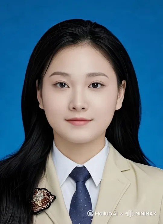 该女生在咖啡馆中与同学交谈，面部表情轻松愉快，画面应突出该女生的面部表情特写 by Hailuo AI Video Generator