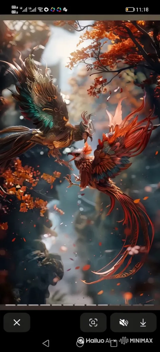 主体飞鸟头对头飞翔， by Hailuo AI Video Generator