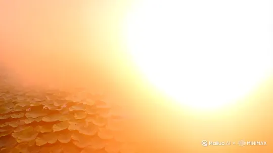 **视频画面描述及分镜脚本：**

---

**1. 开场景别（全景航拍）**  
关键词：  
`夏日晨曦薄雾` `万亩荷塘波光` `古风木船推镜` `汉服少女剪影` `无人机环绕运镜`  
*柔焦滤镜中，朝阳将粉白荷花染成金红色，木质船头推开翡翠色莲叶，三位着天青/藕荷/月白齐胸襦裙的少女背对镜头站立，惊起数只朱鹮从芦苇丛腾空*

---

**2. 角色特写（中景跟拍）**  
关键词：  
`采莲指法特写` `珍珠耳坠摇晃` `湿发贴颈细节` `透纱披帛飘动`  
*执青竹篙的少女腕间银铃轻响，指尖掐断莲蓬时带起晶莹水珠，特写镜头跟随坠落水珠展现：水下锦鲤群穿梭根须间，水面倒影被涟漪扭曲成印象派画风*

---

**3. 生态互动（高速摄影）**  
关键词：  
`蓝闪蝶翅膜虹彩` `豆娘点水繁殖` `翠鸟捕鱼慢动作` `莲蓬露珠微距`  
*240帧慢镜头中，少女发间玉簪成为蜻蜓停泊点，振翅时抖落磷粉在逆光中形成星尘效果。突然闯入画面的绣眼鸟衔走莲子，引发少女们银铃般的惊呼与笑声*

---

**4. 声画联觉设计**  
关键词：  
`吴语采莲谣吟唱` `橹声欸乃ASMR` `环绕立体鸟鸣` `水下低频共振`  
*船尾少女用指甲轻叩空莲蓬，发出编钟般的空灵声响，与远方传来的洞箫形成即兴合奏。当木船经过残荷区时，惊起的蛙群跃入水面奏出错落琶音*

---

**5. 超现实转场（创意镜头）**  
关键词：  
`荷瓣变形成纸船` `时空折叠镜像` `工笔水墨晕染` `丝绸之路粒子`  
*当少女将莲子抛向空中，突然定格转为敦煌飞天姿态，莲子化作金色光点重组为古代海上丝绸之路地图，最终凝聚成船头正在编制的荷花灯*

---

**6. 收尾镜头（情绪升华）**  
关键词：  
`暮色溶金渐变色` `萤火虫群螺旋` `孔明灯升空跟踪` `荷塘生物凝视`  
*落日时分少女们点燃荷花灯，镜头从水下仰拍：灯火将锦鲤染成透明琥珀色，万千萤火虫在她们头顶形成旋转星轨，远处廊桥上隐约出现古代采莲女虚影*

---

**技术备注**：建议使用虚拟制片技术，将实拍舞蹈演员与CG荷塘融合，通过流体模拟确保每一片莲叶摆动符合流体力学。色彩系统参照南宋《太液荷风图》进行数字化复原，歌声部分可采样江南田山歌非遗传承人的原声。 by Hailuo AI Video Generator