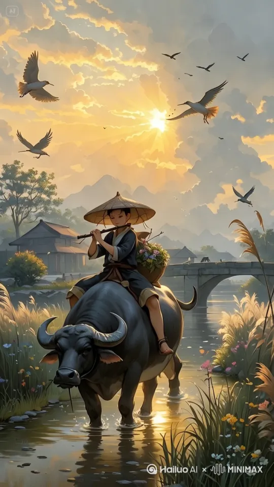 镜头移动。动态跟随，面向镜头，缓缓走来，吹动树动 by Hailuo AI Video Generator