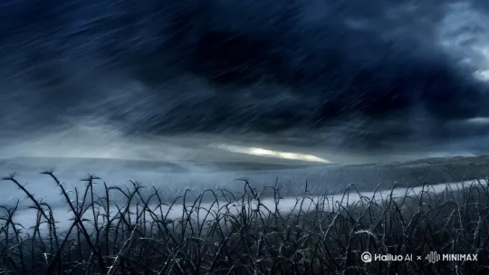 狂风暴雨，荆棘载途[右摇,变焦推进] by Hailuo AI Video Generator