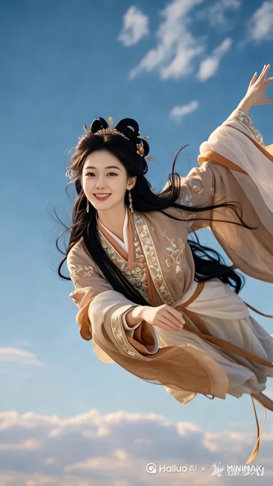 仙仙女在天上飞 by Hailuo AI Video Generator