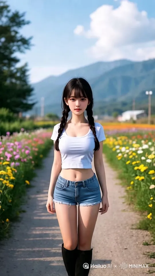 以下是专为抖音热门歌曲《A.PT》（假设为动感电子舞蹈名称**：A.PT心动指令  
**风格**：甜辣风｜节奏卡点｜手势编舞  
**分段动作设计**（按30秒副歌部分）：

1. **前奏入场（0-4秒）**  
   - 双手比"✌️"手势从脸颊滑向镜头，头部微侧眨眼（卡歌词第一个重音）  
   - 右脚后撤交叉步，身体随节奏下压弹起，马尾甩动  

2. **主歌段落（5-12秒）**  
   - **Wave连击**：从右手指尖开始做全身波浪，经肩部→腰部→膝盖逐层传递  
   - **狙击手势**：双手模拟举枪动作，配合歌词"Boom"突然指向前方，左脚踩点跳跃  
   - **转圈定格**：快速小碎步顺时针旋转2圈，定格时单脚踮起双手比❤️  

3. **副歌高潮（13-20秒）**  
   - **机械臂组合**：  
     ① 右手斜上举做"抓取"动作，左腿屈膝侧抬（1拍）  
     ② 切换左手同动作，身体重心左右切换形成机械感  
   - **地板连震**：双手撑膝快速上下律动，双马尾随动作高频抖动  

4. **病毒记忆点设计（21-26秒）**  
   - **爱心发射**：双手交叉划过头顶形成大爱心，突然张开时单眼wink  
   - **滑步三连击**：右侧滑步→左后撤步→360°转身，手指连续点触肩膀形成轨迹光效  

5. **Ending Pose（27-30秒）**  
   - 左手扶腰，右手食指轻点嘴唇后向外飞吻，右脚脚尖点地微微屈膝  

---

**加分细节**：  
- 每段动作衔接处加入「肩部微颤」或「手指抖动」增加灵动感  
- 高潮部分可设计「双生镜像」效果：快速左右对称切换动作  
- 建议搭配粉色系运动短裙+过膝袜，灯光随节奏切换蓝粉色调  

**运镜参考**：  
- 环绕镜头突出旋转动作  
- 俯拍视角强化地板动作张力  
- 特写手部动作时背景加入粒子特效  [固定镜头]广角镜头缓慢推进，要求画面超高清，舞蹈动作清晰可见，人物真实逼真 by Hailuo AI Video Generator