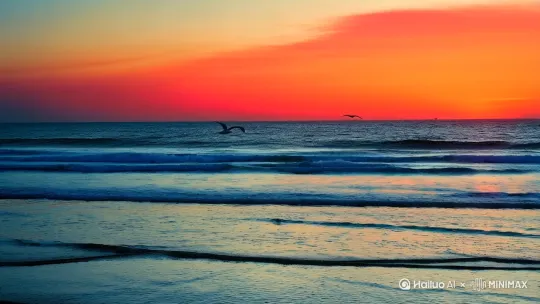 ### 视频脚本：海边的伤感共鸣

#### **场景 1：黄昏的海滩**
- **画面**：镜头缓缓推近，海浪轻轻拍打着沙滩，天空被夕阳染成一片橙红色。海面上偶尔有几只海鸥飞过，留下几声孤独的鸣叫。
- **旁白**（低沉而缓慢的声音）：
  “时间是最沉默的刽子手，将我们曾经的欢愉绞成钢索，勒紧在每个深夜的呼吸里。”

#### **场景 2：孤独的背影**
- **画面**：一个孤独的身影站在海边，背对着镜头，凝视着远方的海平线。海风吹起他的衣角，夕阳的余晖洒在他的身上，拉长了他的影子。
- **旁白**：
  “我们把自己钉在记忆的十字架上，用锋利的‘如果当时’削尖木刺，直到陈旧的血渍开出曼陀罗。”

#### **场景 3：海浪与脚印**
- **画面**：镜头转向沙滩，海浪一次次地冲刷着沙滩，留下几串凌乱的脚印。脚印很快被海水淹没，仿佛从未存在过。
- **旁白**：
  “在轮回的刑场里，连月光都是落下的铡刀，斩断我们与过去的最后一丝联系。”

#### **场景 4：海浪中的回忆**
- **画面**：镜头切换到海浪中，隐约可见一些过去的画面碎片：欢笑的瞬间、拥抱的温暖、离别的泪水。这些画面随着海浪的起伏而破碎、消散。
- **旁白**：
  “那些曾经的欢愉，像海浪中的泡沫，一触即破。我们只能在回忆中寻找，却再也触不到真实的温度。”

#### **场景 5：星空下的独白**
- **画面**：夜幕降临，星空布满天空，海面上倒映着点点星光。孤独的身影依然站在海边，抬头仰望星空，仿佛在寻找某种答案。
- **旁白**：
  “时间不会为任何人停留，记忆却在我们心中刻下深深的痕迹。我们能做的，只是学会与过去和解，与自己和解。”

#### **场景 6：海浪与星空的交融**
- **画面**：镜头缓缓拉远，海浪与星空在画面中交融，形成一幅宁静而美丽的画面。孤独的身影渐渐融入夜色中，留下无尽的遐想。
- **旁白**（声音渐渐淡出）：
  “在这无尽的轮回中，我们都是过客。但那些曾经的瞬间，永远留在心底，成为我们继续前行的动力。”

#### **结尾**
- **画面**：画面渐渐变黑，最后出现一行字幕：
  “愿每一个孤独的灵魂，都能找到属于自己的宁静。”
- **背景音乐**：一首悲伤而优美的钢琴曲缓缓响起，伴随着海浪的声音，直至画面完全变黑。

### 视频风格
- **色调**：整体色调偏暖，但带有一种淡淡的忧伤感。
- **音乐**：选择一首悲伤而优美的钢琴曲作为背景音乐，增强情感共鸣。
- **镜头**：使用缓慢的推拉镜头，营造出一种宁静而深沉的氛围。

### 视频时长
- **总时长**：约3-4分钟

### 视频目标
- **情感共鸣**：通过画面和旁白的结合，引发观众的情感共鸣，让他们在观看过程中感受到一种深深的悲伤和无奈，同时也带来一丝安慰和希望。 by Hailuo AI Video Generator