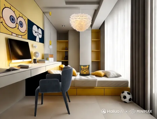拉近  一个小孩正在写作业 by Hailuo AI Video Generator