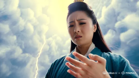 “告诉玉帝，我要借他斩妖台一用！”
“何用？”
“斩个金乌太子！”
看着李靖的身影消失在云层，殷十娘握紧心口，指甲刺破掌心……..
妖族本大营，三爪金乌正在吞噬战俘精血，一道光柱砸下，雷霆闪耀将地面犁出万千沟壑！
数千妖兵妖将惨死，被砸成肉泥！
李靖闯入的瞬间，十方妖帅有感，纷纷停下入侵的脚步，转身驰援而来。
数万妖兵妖将如黑潮盖顶！
拔剑斩天，东皇剑斩出万里沟壑，却架不住妖海战术。
李靖拼命的朝着那个被无数大妖拱卫的身影杀去。
相柳拼命赶回，如垂天之云，巨大的毒牙咬穿李靖的身体，可他却硬拼着砍了它的七颗脑袋，也要脱离纠缠，一头扎进那最核心的护卫之中。
剑光闪烁，万千妖躯化作血雨，红芒中照出李靖染血的狂笑：“陆压，你要儿子不要？”
李靖剑尖抵住小金乌咽喉，在十万妖族注视下步步后撤。
每退一步，剑锋便入肉一分，金乌血滴落处燃起滔天烈焰。
三十三重天上，斩妖台铡刀嗡鸣。
十万大山中传来陆压的怒吼，当李靖拎着奄奄一息的小金乌踏上南天门时。
身后传来妖族退兵的号角！ by Hailuo AI Video Generator