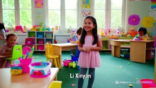 Good morning, classmates! My name is Li Xinyan. I am very happy to play with you in kindergarten, and I hope we can become good friends. Wishing you happiness every day. by Hailuo AI Video Generator