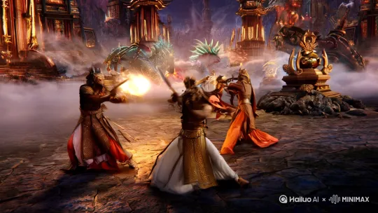 1. 高清 中国风 仙侠 天庭 上界神仙 神仙打架 法术特效 炫酷技能 震撼光影 激烈交锋 紧张氛围
2. 国风玄幻 神仙对决 华丽场景 高清画质 上古神器 仙气缭绕 法宝现世 大招特效 战斗音效 热血刺激
3. 3D 动画 仙魔战场 上界神仙 封神之战 特效炸裂 光影交错 神兽助阵 法宝纵横 激烈战斗 视觉盛宴 by Hailuo AI Video Generator
