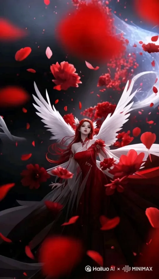 让照片中的各种元素都动起来，花瓣飘飞。美女舞动 by Hailuo AI Video Generator